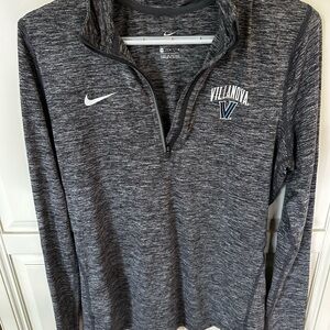 Nike Gray Heather Villanova Quarter-Zip Pullover